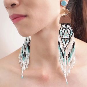 Bohemian drop earrings